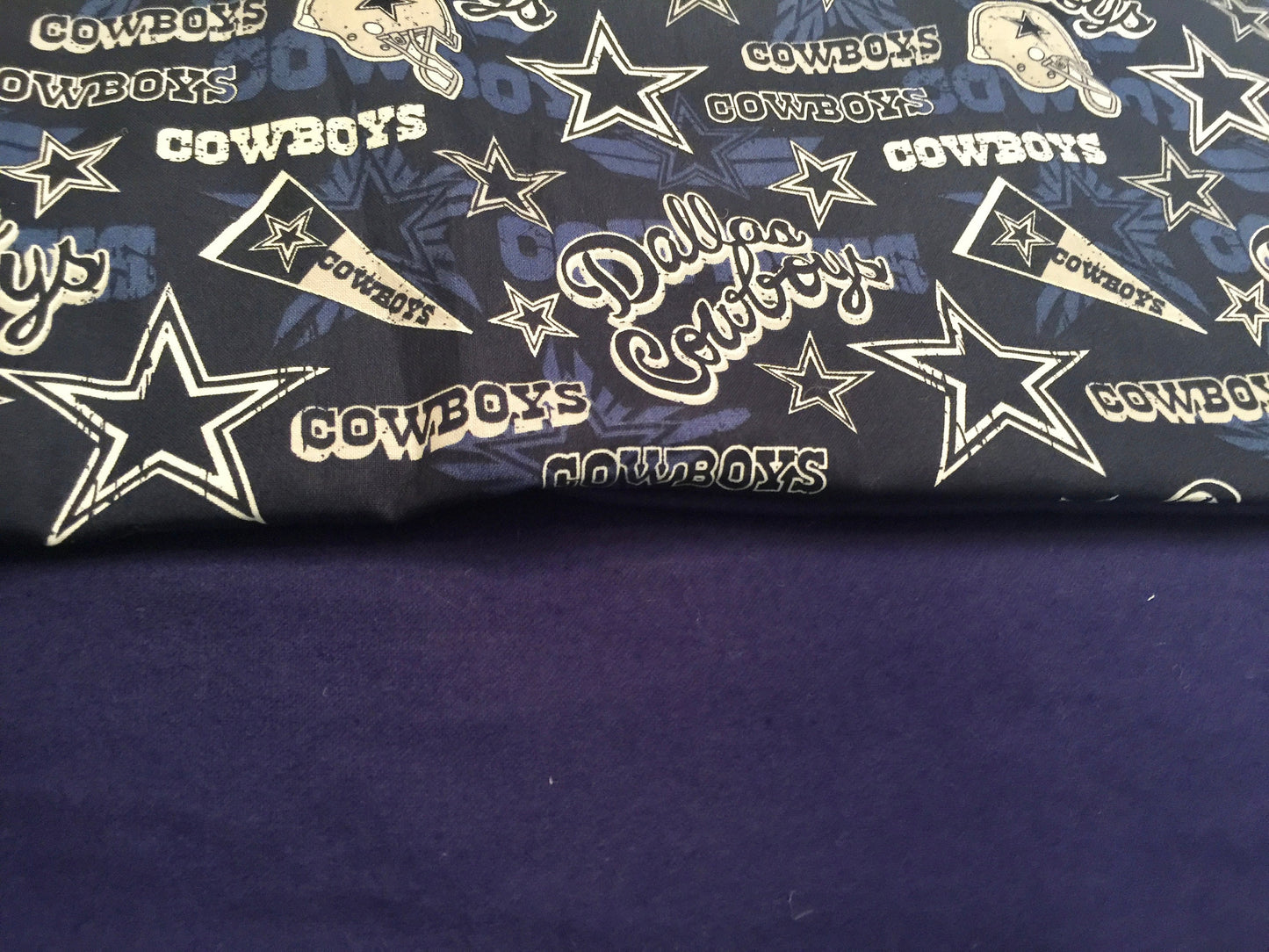 Perfect reversible Dallas Cowboy Fan and Tailgate Blanket!