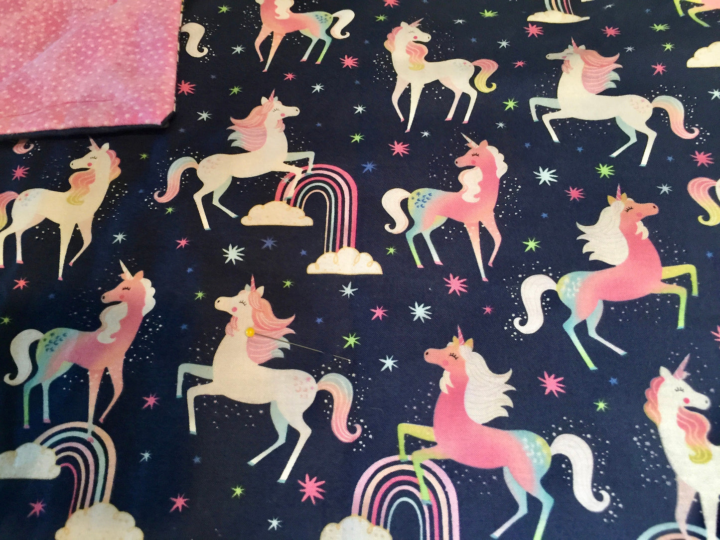 Designer unicorn and rainbow blanket