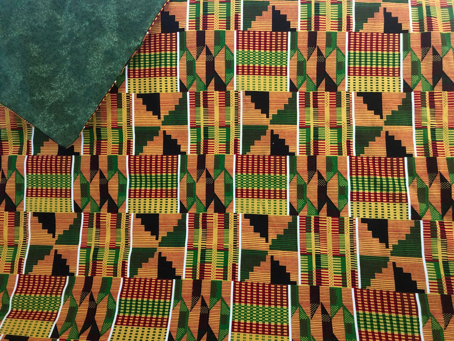 African Kente Cloth Lap Quilt