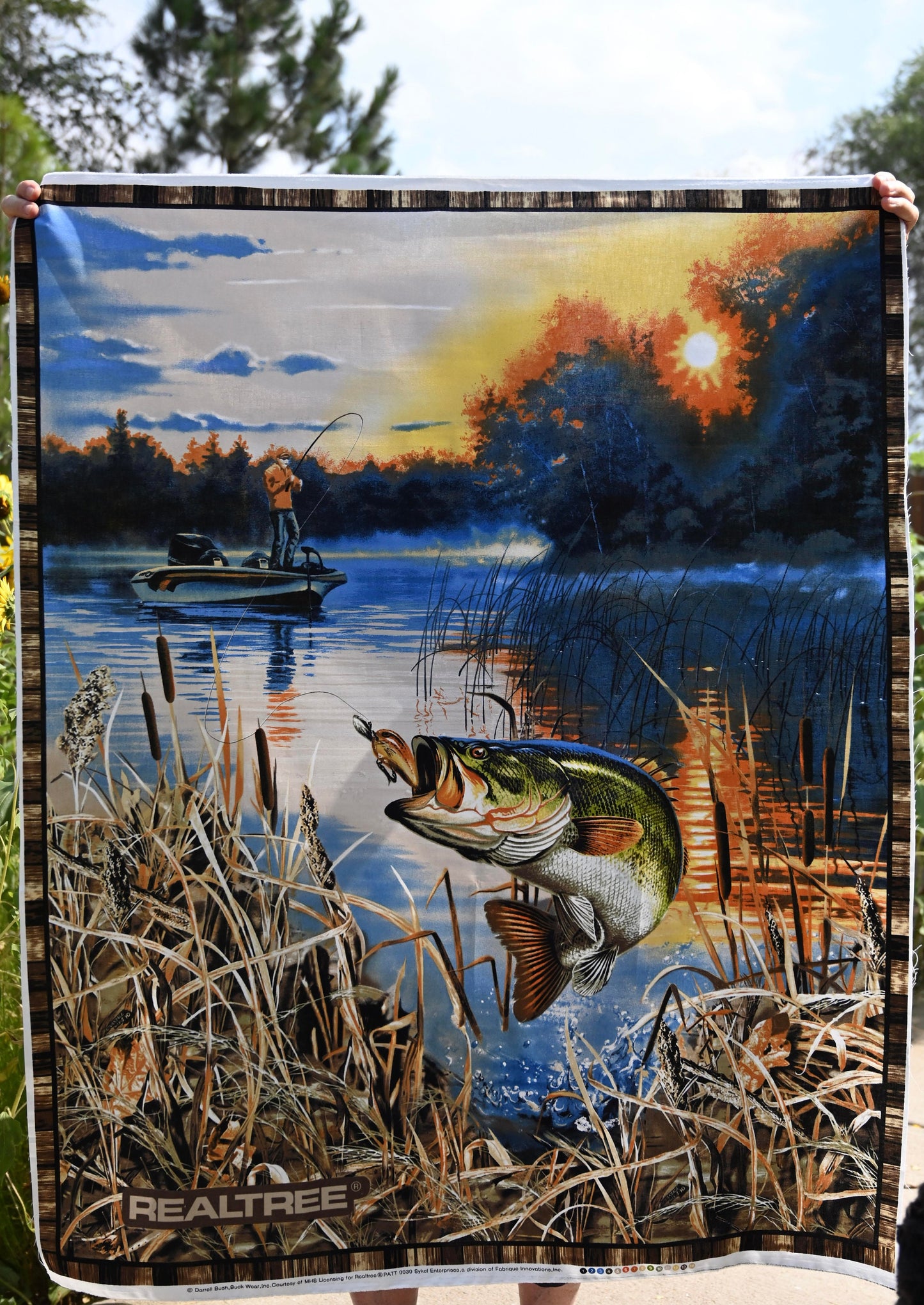 Beautiful designer fishing blanket/quilt