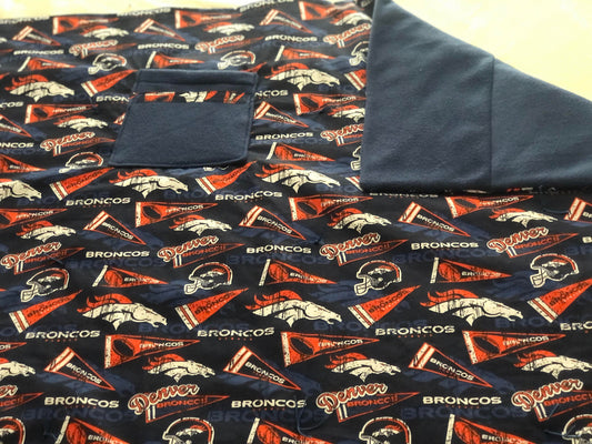 Denver Broncos Throw and Lap Quilt