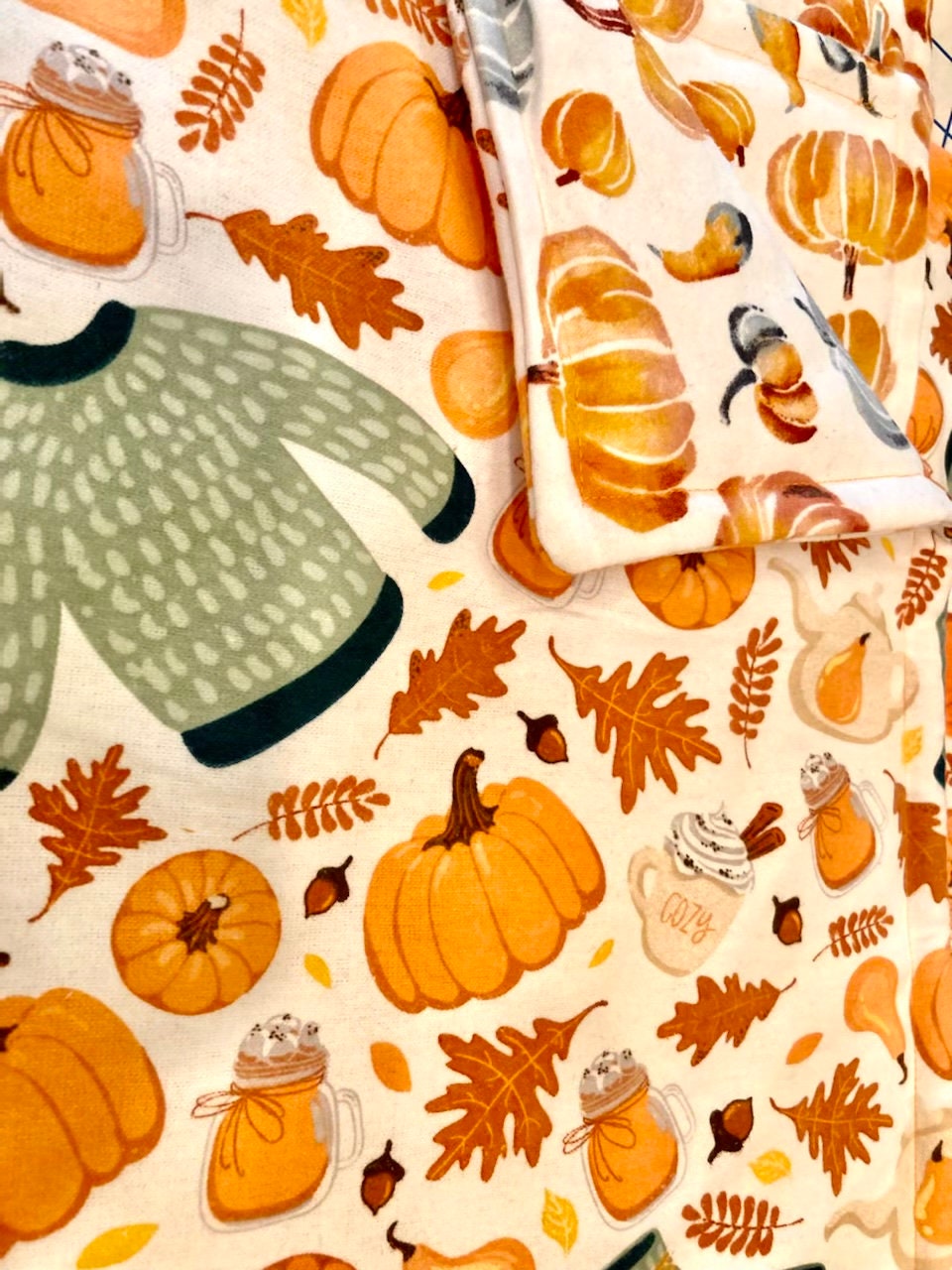 Cozy fall blanket featuring your favorite fall things