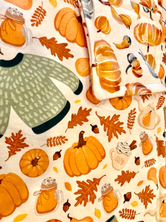 Cozy fall blanket featuring your favorite fall things