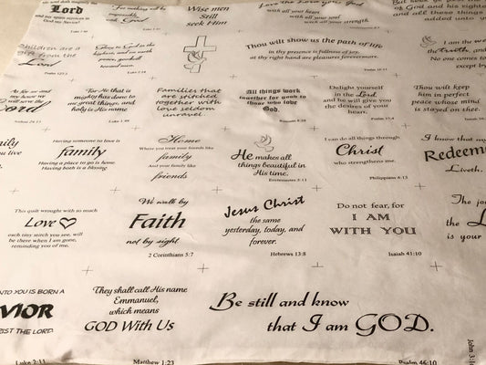 Bible Quotes Lap Quilt/Blanket with Pocket