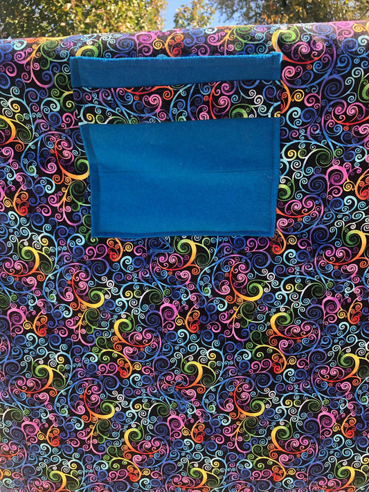 Beautiful Throw/Lap Quilt of Vibrant Colors