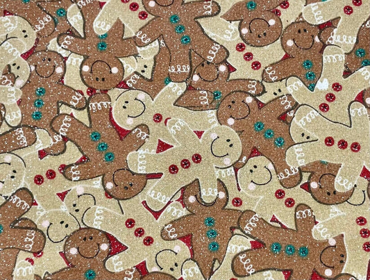 Adorable Sparkling Gingerbread reversible blanket