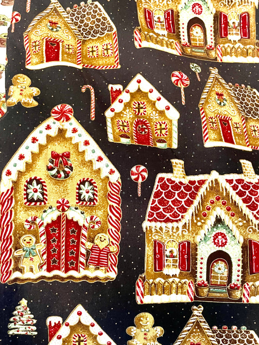 Beautiful Gingerbread Houses Christmas blanket