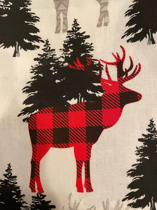 Cozy cabin Christmas reversible blanket throw