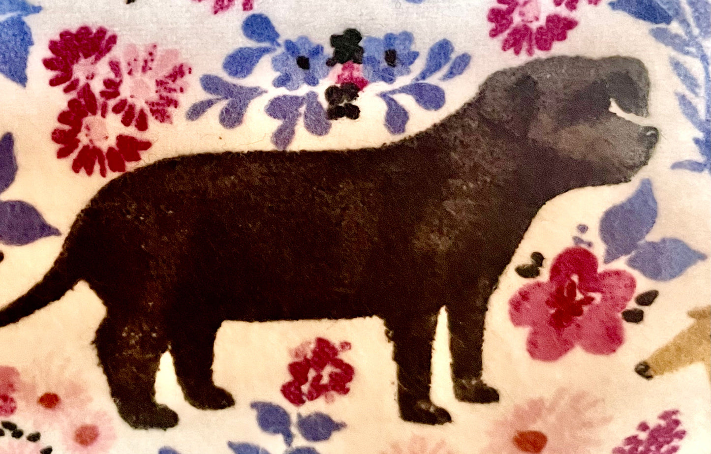 Every favorite dog and beautiful flowers dog lover dream blanket!