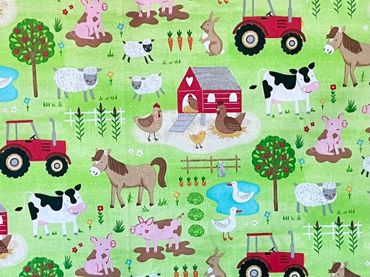 Sweetest farm and animal baby reversible blanket!