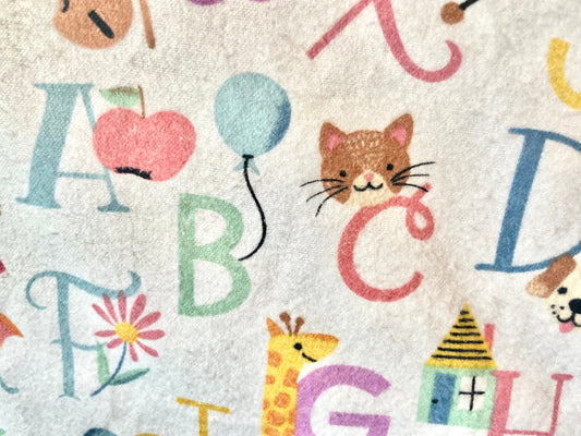 Soft snuggly alphabet baby blanket and gift