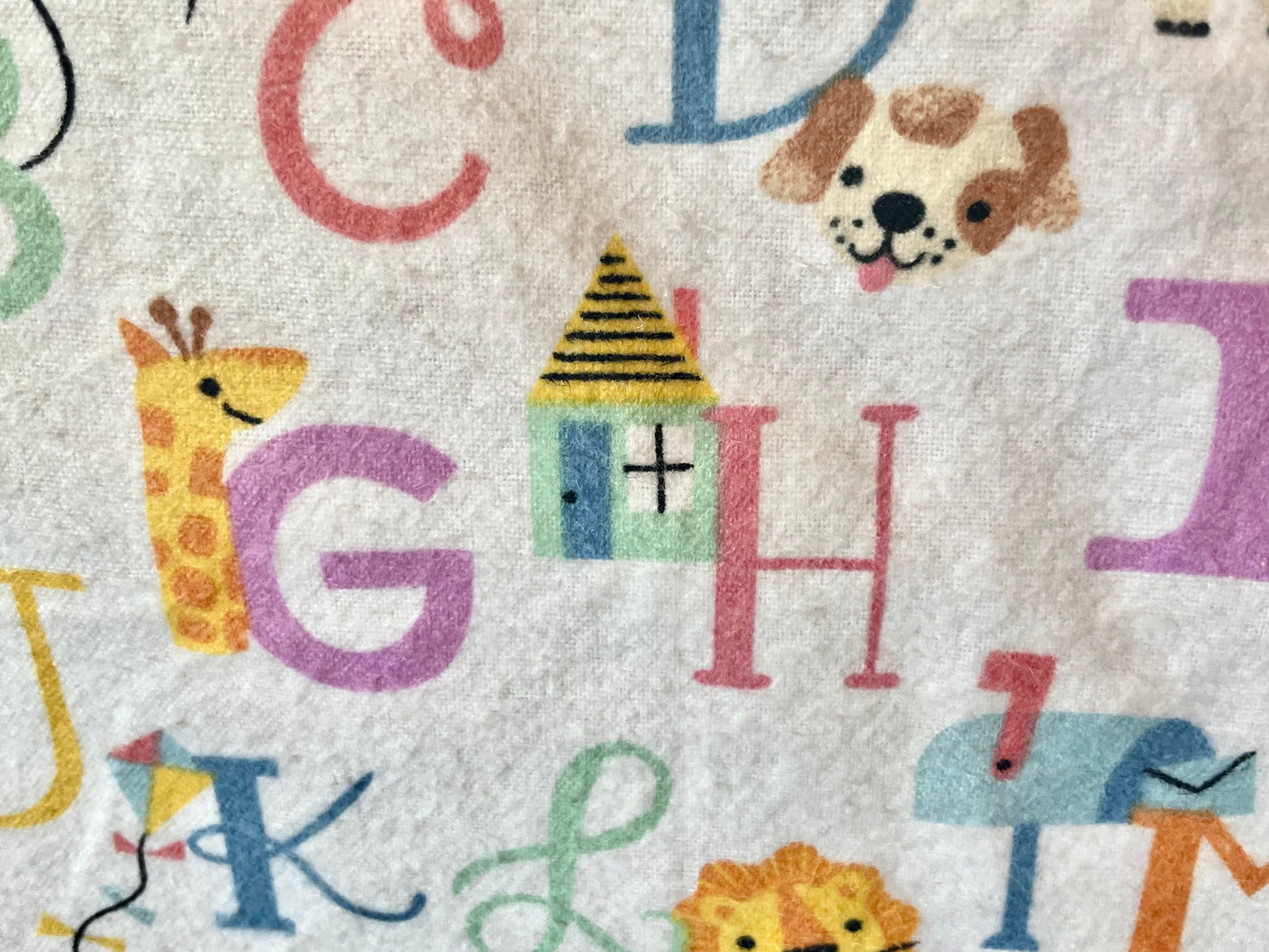 Soft snuggly alphabet baby blanket and gift