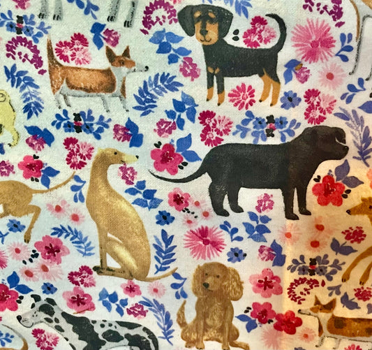Every favorite dog and beautiful flowers dog lover dream blanket!