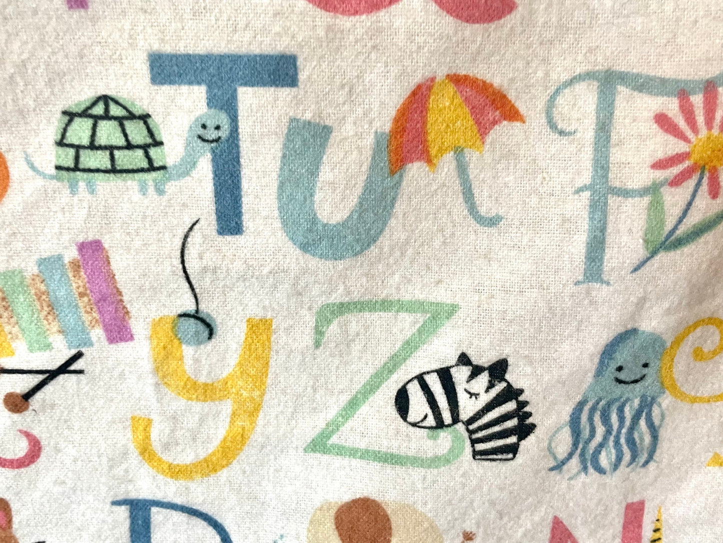 Soft snuggly alphabet baby blanket and gift