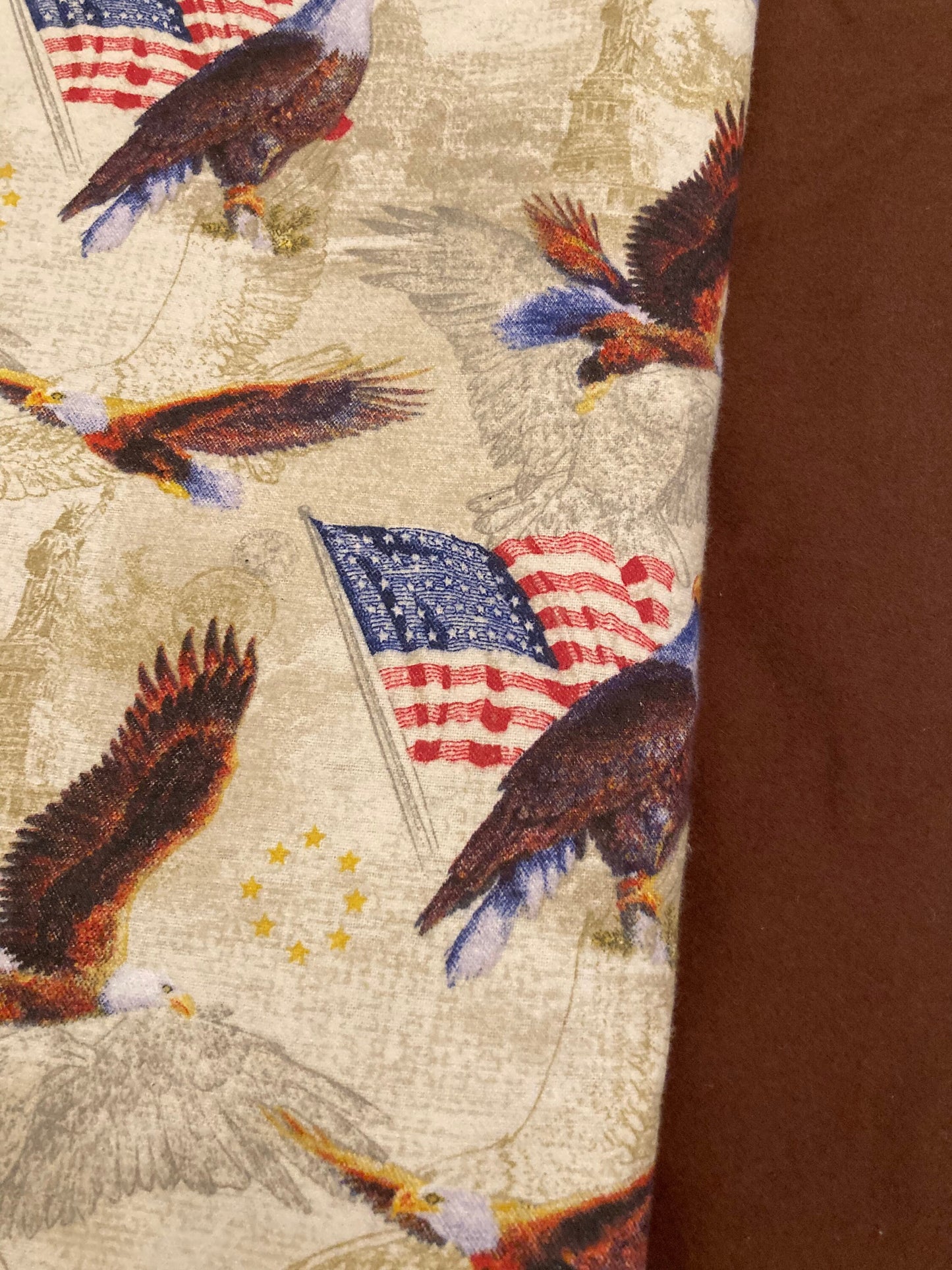 Gorgeous Patriotic eagle and flag reversible blanket