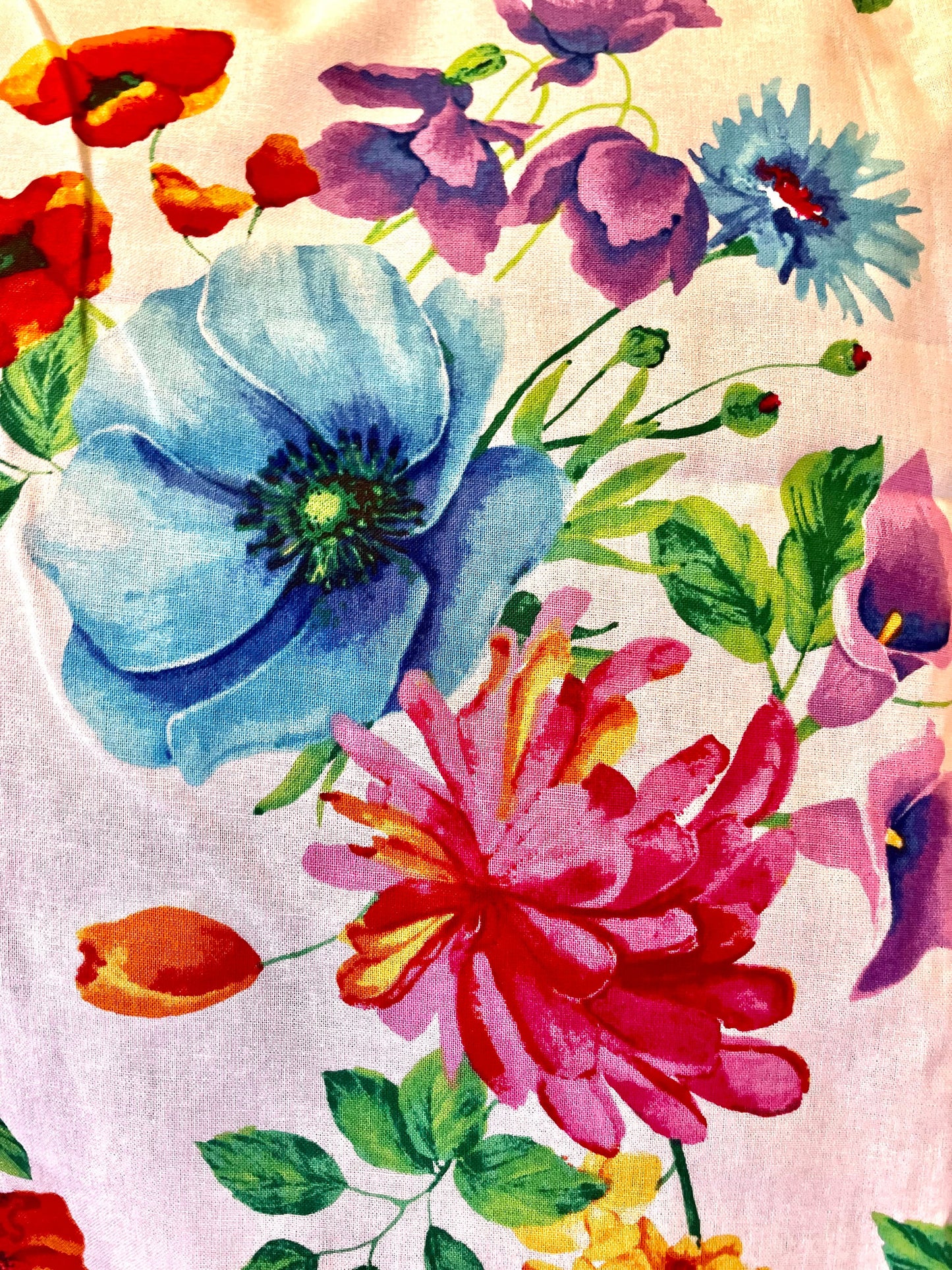 Gorgeous bright floral designer blanket
