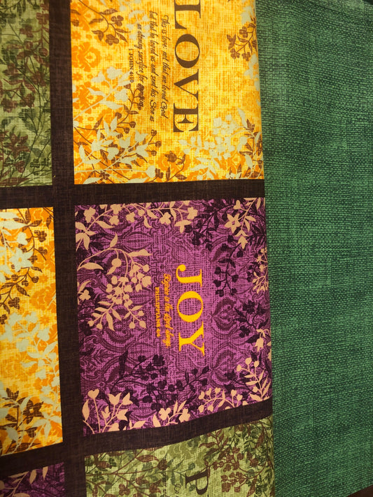 Inspirational Fruits of the Spirit lap quilt/blanket