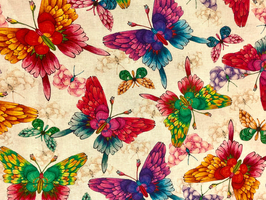 Gorgeous colorful butterfly reversible blanket