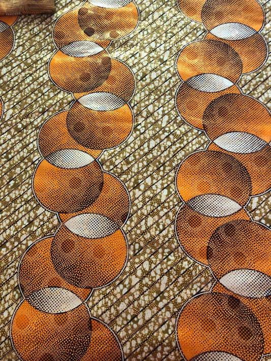 Golden African lap quilt/blanket