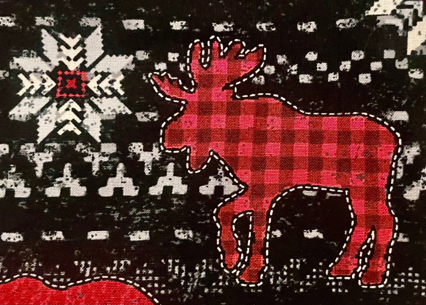 Cozy Christmas cabin blanket- plaid deer, bears and more