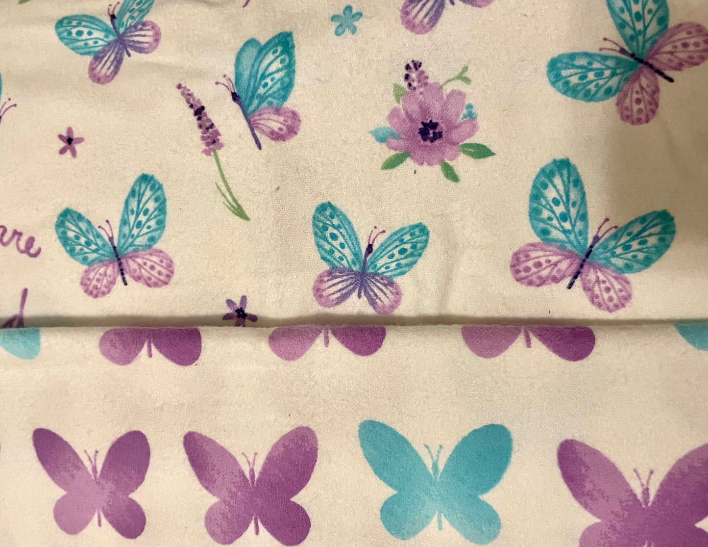 Beautiful “You Are Loved” purple and blue butterfly blanket
