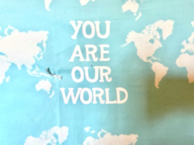 Beautiful loving world map reversible Children's blanket and gift